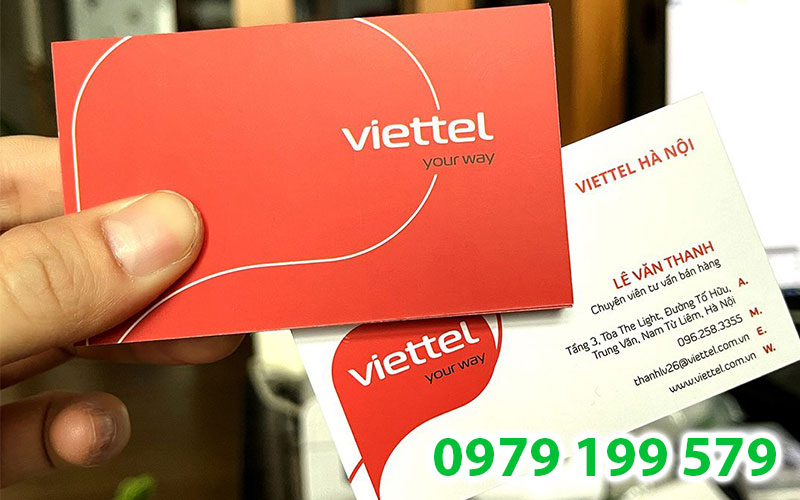 Mẫu name card bán hàng của cửa hàng đại lý Viettel