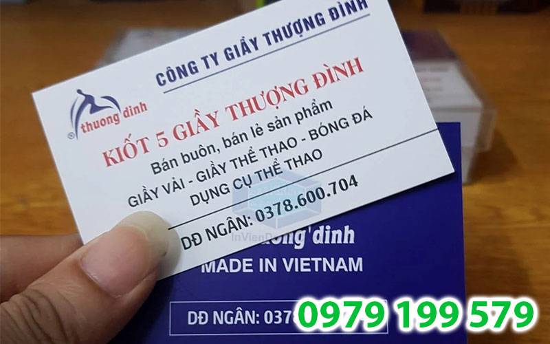 Mẫu card visit của công ty bán Ki Ốt Thượng Đình