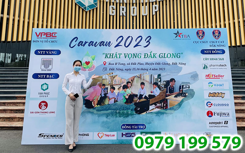 Mẫu phông bạt sự kiện chương trình khát vọng Đắk Glong cho cục CSGT CAT Đắk Nông tổ chức