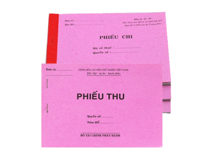 Mẫu phiếu thu - phiếu chi