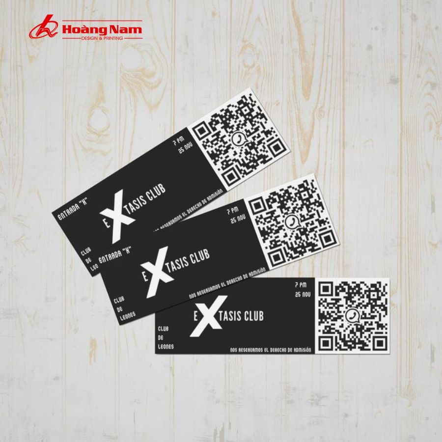 phiếu giảm giá có in mã QR code in hoàng nam