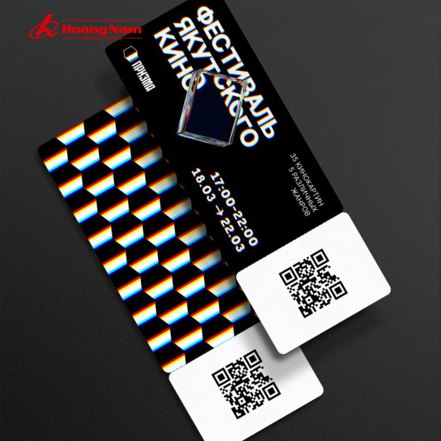 phiếu giảm giá có in mã QR code in hoàng nam