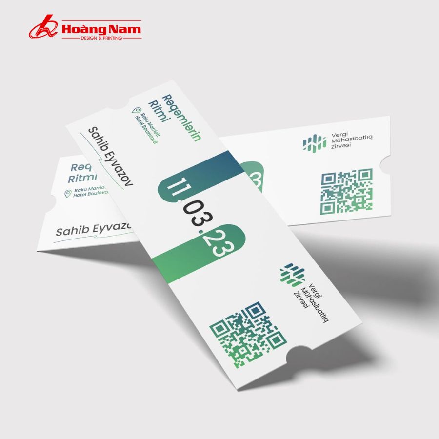 thiết kế mã qr trên phiếu giảm giá in hoàng nam