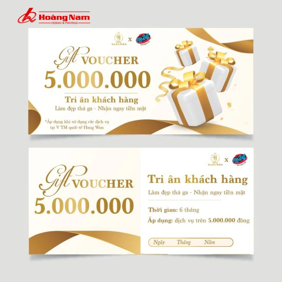 Mẫu phiếu giảm giá 09 in phiếu giảm giá, in voucher in hoàng nam