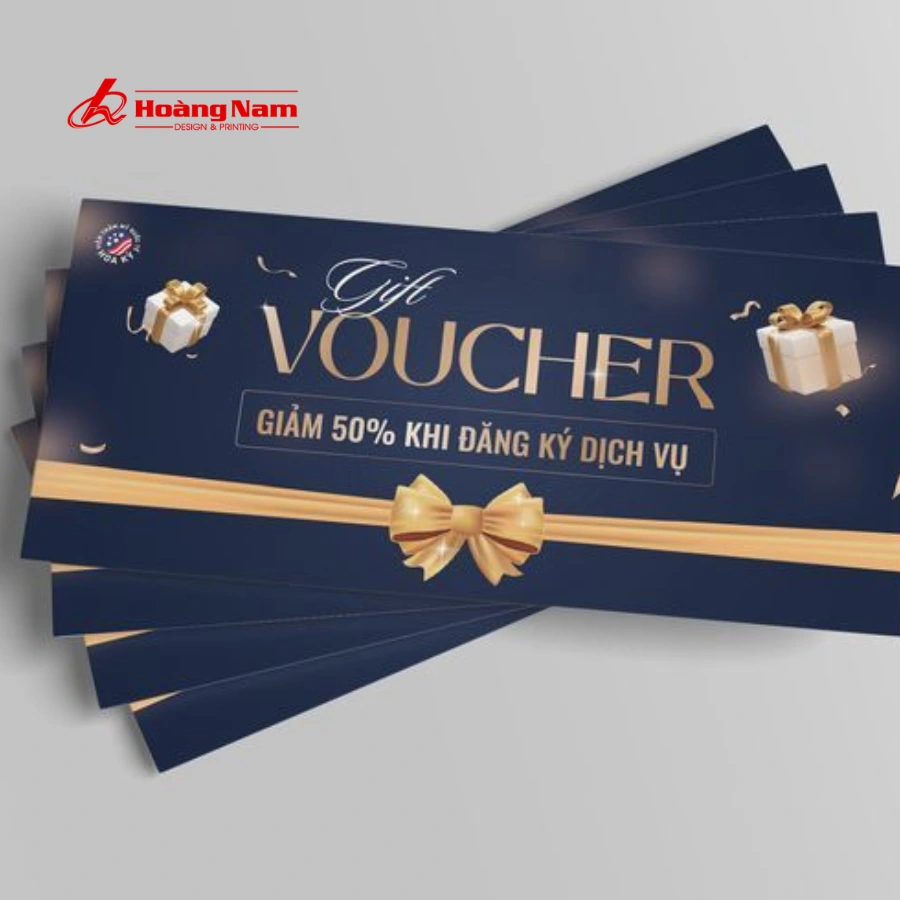 Mẫu phiếu giảm giá 07 in phiếu giảm giá, in voucher in hoàng nam