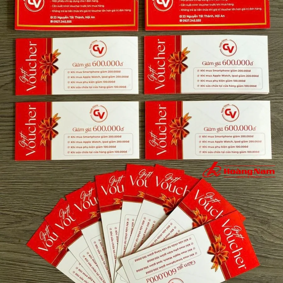 Chất liệu in phiếu giảm giá